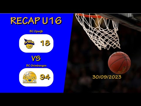 U16 BC Opwijk -  BC Grimbergen (recap)