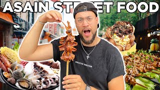 Trying Asian Street Food Taste Test 🦑 !!