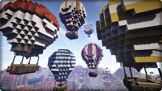 【マインクラフト】気球を建築してみる【気球の作り方】