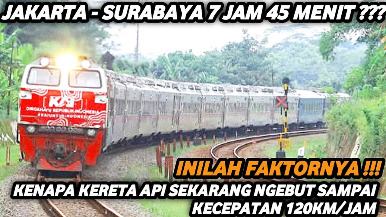 INILAH FAKTORNYA ‼️ KENAPA KERETA API SEKARANG BISA NGEBUT SAMPAI KECEPATAN 120KM/JAM