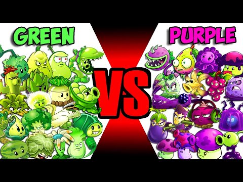 Team PURPLE vs GREEN - Which Team Plant 's Best? - PvZ 2 Team Plant Vs Team Plant