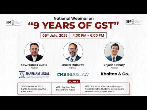 Webinar on 9 Years of GST