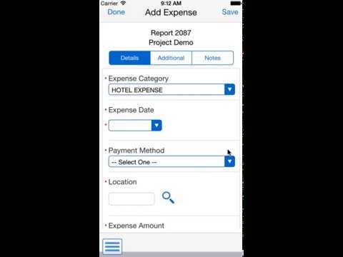 Expense Entry for JDE E1 Video