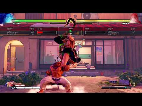 STREET FIGHTER V Punish Urien with Akuma parry  with new buff and vt2 setups