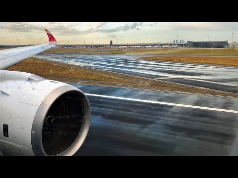 IBERIA A350 TAKEOFF MADRID BARAJAS TO TENERIFE