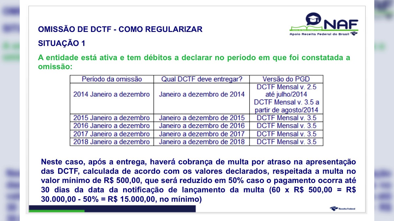 DCTF - Aula 7 - Como regularizar a omissão de DCTF #comboterceirosetor