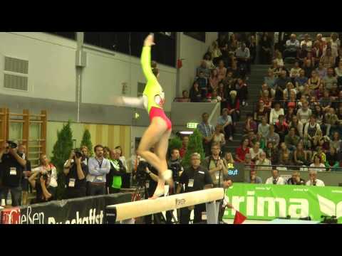 Gerätefinale Balken deutsche Meisterschaften im Turnen in Gießen 2015