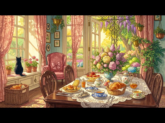 Quiet Spring Morning in a Charming Cottage by the Garden with 1940s Music Playing in Another Room SDDEFAULT Thumbnail