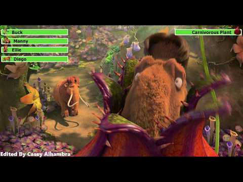 Ice Age: Dawn of the Dinosaurs (2009) Plant Fight with healthbars (500K Subscribers Special)