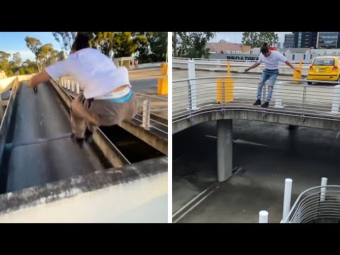 CRAZIEST HEIGHT DROPS FROM MASTER OF PARKOUR DROPS KHEDOORI