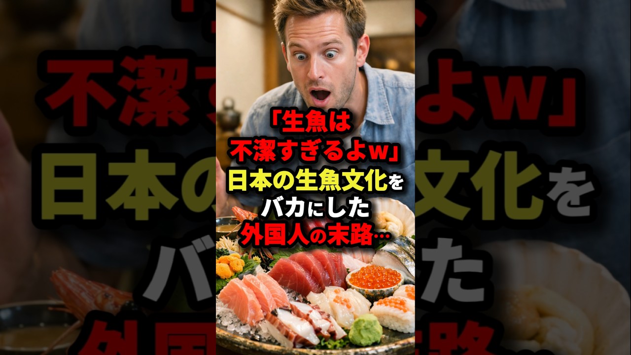 「生魚は不潔すぎるよw」日本の生魚文化をバカにした外国人の末路･･･#海外の反応 #日本称賛 #グルメ #旅行