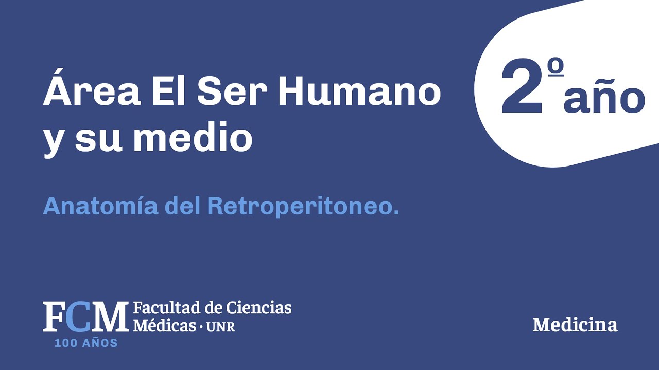 Área El Ser Humano y su Medio - 2º año: Anatomía del Retroperitoneo.