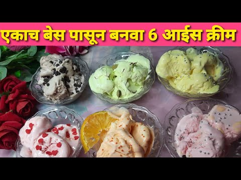 Types of Ice creams🍧🍨//Market Sarakhi Ice-cream🍧 Ata Gharachya Ghari///बेस एक आइस क्रीम अनेक 🍨