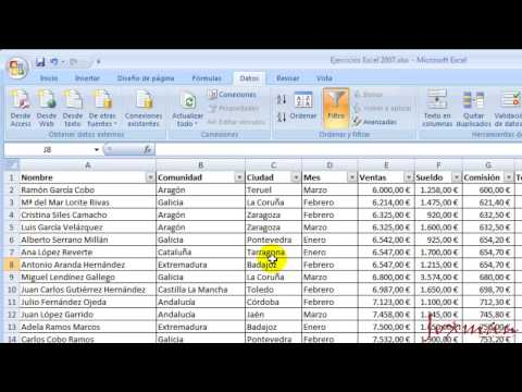 11-Excel avanzado: Ordenar, filtrar y agrupar