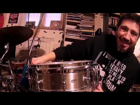 Giorgio Di Tullio & Steeldrum snare 14x5,5 signature.