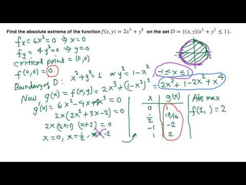 Calc III: Find absolute max/min on a Domain