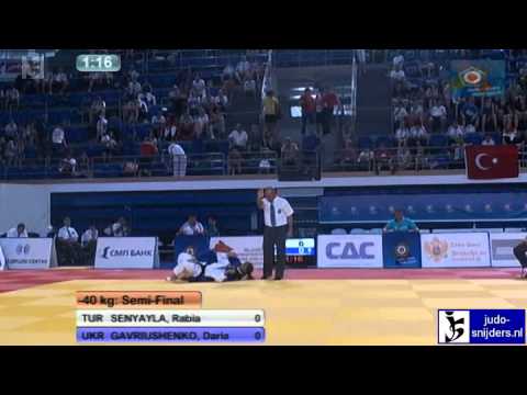 Judo 2012 European Championships Cadets Bar: Senyayla (TUR) - Gavriushenko (UKR) [-40kg] semi-final