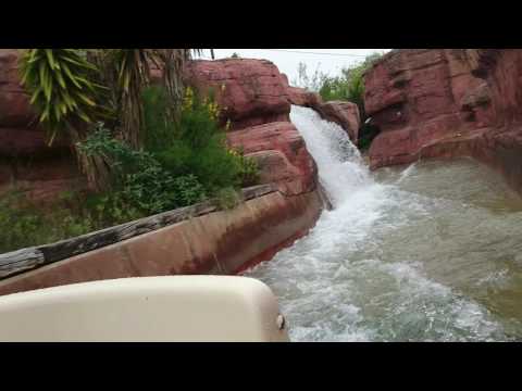 Grand Canyon Rapids Water Ride POV At PortAventura World, Salou, Spain