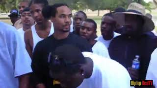 Rare unreleased footage of rapper Snoop Dogg at Rolling 20s Crip meeting!