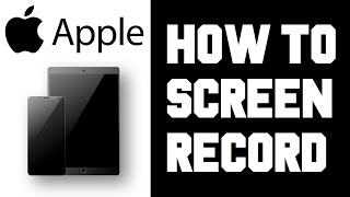 Ipad How To Screen Record with Audio Sound - iPhone How To Screen Record with Sound Audio Help