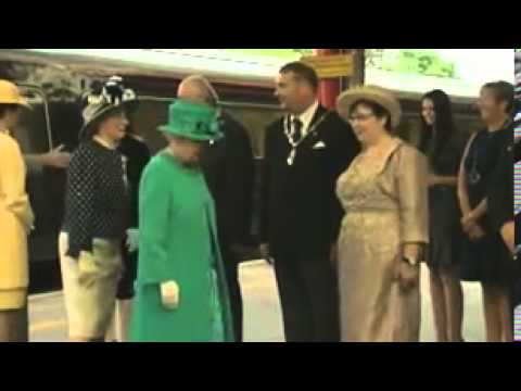 Queen and Princess Anne on tour of the Lake District