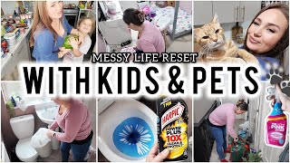 Messy Chaos Upstairs With Kids & Pets ☑️ Clean + Reset