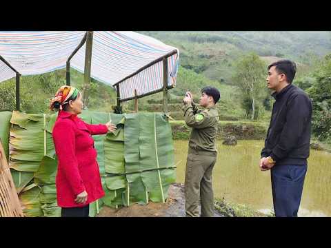 Police arrived at the scene to check the condition of Hang's house.