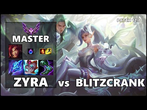 SEASON 12 MASTER Support Gameplay - ZYRA vs BLITZCRANK Patch 12.7