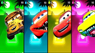 Miss Fritter🆚Mcqueen Monster Eater🆚Lightning Mcqueen🆚Mcqueen Spider Eater in Tiles Hop EDM Rush🎶
