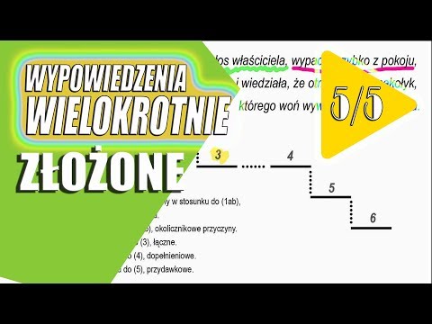 Zdania złożone WYPOWIEDZENIA WIELOKROTNIE ZŁOŻONE (wykresy) 5/5 - #7 egzamin ósmoklasisty