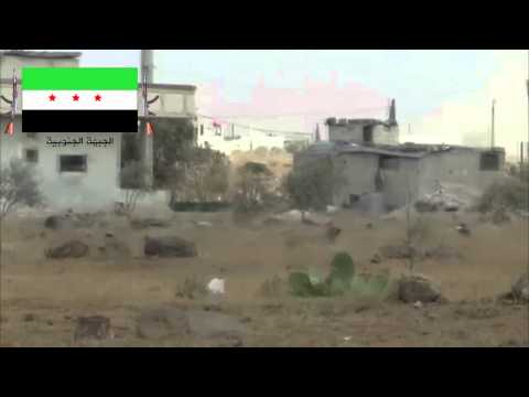 اشتباكات بين عناصر لواء المعتصم بالله وقوات النظام على حاجز المعصرة في مدينة درعا