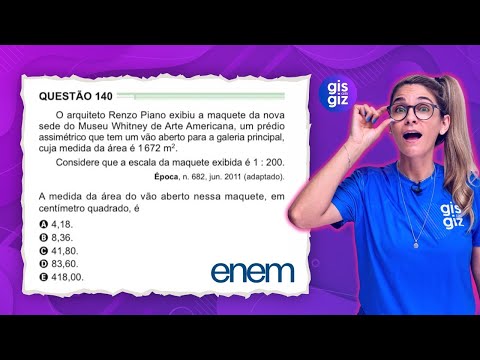 ENEM - ESCALA SUPERFICIAL - QUESTÃO 140 PROVA VERDE 2024 MATEMÁTICA