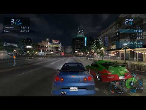 NFS Underground - Enduro Street Circuit (Hard) with level 3 + unique performance parts