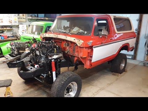 78-79 BRONCO Full Suspension Lift & GEN3 Coyote Swap Build Update! EP4