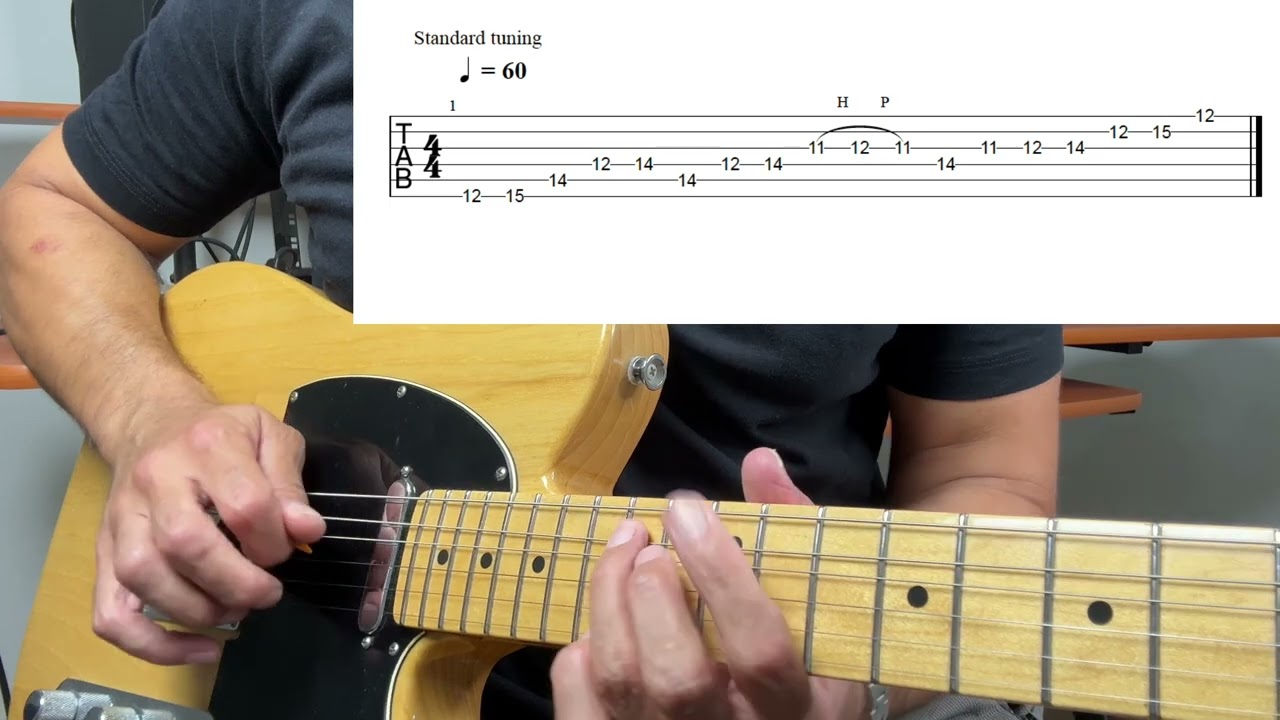 Playing an arpeggio in The Thrill Is Gone solo