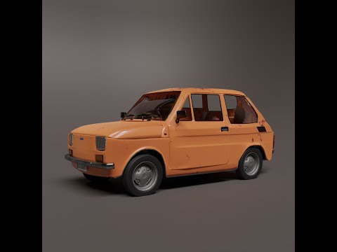 How I made  Fiat 126 Vehicle in Blender 3