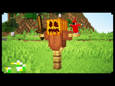 CowCapz - How to make a SPOOKY SCARECROW in Minecraft! (NO MODS)