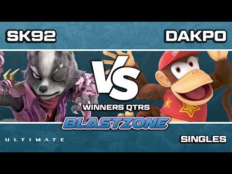 PSG Blastzone: SK92 (Wolf) vs TLOC | Dakpo (Diddy Kong) - Winners Qtrs