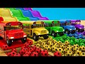 Wheels On The Bus School Bus VS Motorcycle Colorful Balls Baby Nursery Rhymes Kids Songs