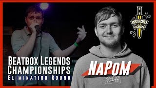 I laughed at how the host smiled after hearing Napom say, "ladidadida slob on me knob"（00:00:09 - 00:01:11） - Napom | Beatbox Legends Championship 2019 | Elimination Round