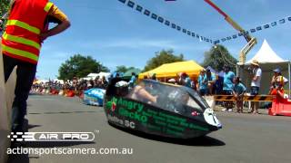 preview picture of video '2012 RACV Energy Breakthrough, Maryborough - HPV last few laps filmed using Ion Air Pro video camera'