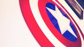 preview picture of video 'Pj 2: Làm khiên captain america - Make captain america shield 3D'