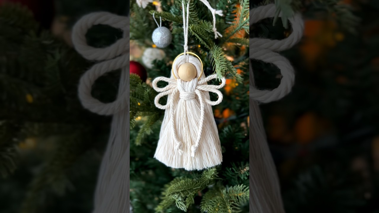 Beautifully Crafted Macrame Angel Christmas Ornament - DIY Tutorial