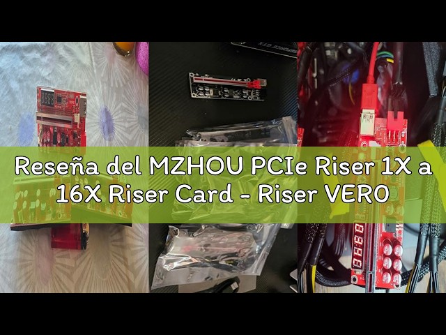 Vídeo relacionado con MZHOU PCIe Riser 1X a 16X Riser Card - Riser VER010-X con Cable de Extensión USB de 60cm - GPU Riser 3 Opciones de Energía GPU Crypto Currency Bitcoin Mining (6 Pack)