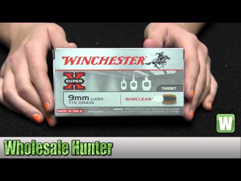 Winchester Ammo 9mm Luger 115gr WinClean Brass Enclosed Base Per 50 WC91 Unboxing