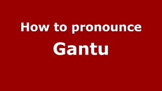 How to pronounce Gantu