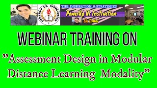 FREE Webinar Training on Assessment Design In Modular Distance Learning Modality