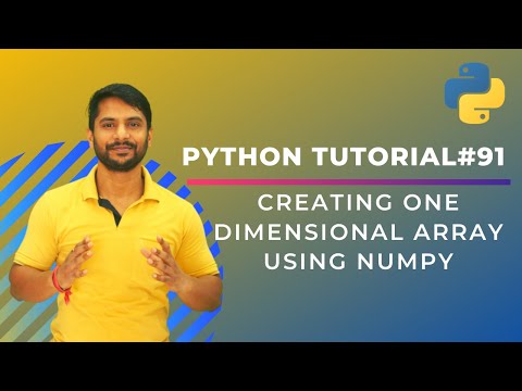 Creating One Dimensional Array Using Numpy In Hindi