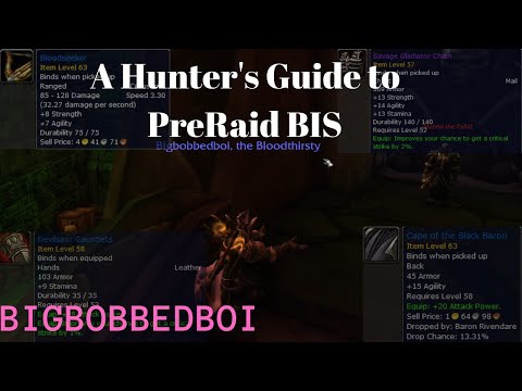 A Hunter's Guide to Pre Raid Best in Slot : Classic WoW Tutorial - preraid bis