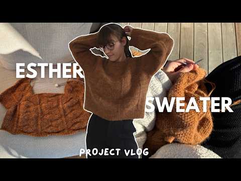 cosy knitting vlog: knitting my perfect fall sweater, the esther sweater ☕️🍂
